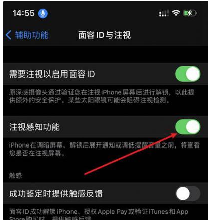镇远苹果14维修网点分享iPhone14注视感知功能有什么用 